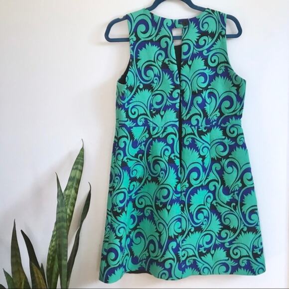 J. Crew Jacquard Print A Line Dress - Picture 6 of 8